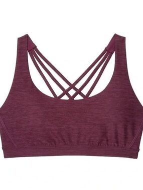 Women's Strappy Back Sports Bra - Maroon